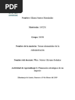 Actividad de Aprendizaje 2 - Planeacion Estrategica de Un Negocio