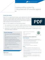 One-Component Waterproofing System by Crystallisation For The Protection of Concrete Against Water Penetration