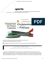 Composição de Preços Unitários (CPU) - Orçamento de Obra PDF