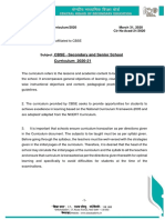 Cbse Secondary and Senior School Curriculum 2020-21: F.1001/CBSE-Acad/Curriculum/2020 March 31, 2020 Cir No Acad-21/2020