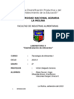 Informe 3. Deshidratación de Alimentos