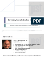 Cannabis/Hemp Extraction Equipment: Relevant Codes, Good Engineering Practice and Approval