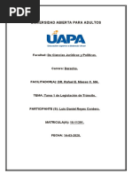 Tarea 1 de Legislaion de Transito. Luis Daniel Reyes.