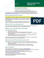 Information For International Travellers: Novel Coronavirus (COVID-19)