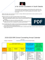 2019-2020 Annual Calendar For School Counselors Artifacts