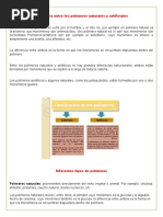 Diferencia Entre Los Polímeros Naturales y Artificiales