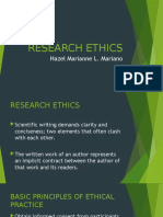 Research Ethics: Hazel Marianne L. Mariano