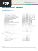 Education Lesson Inventory: Courses