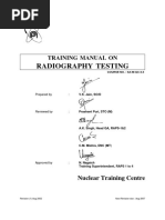 Radiography Testing: Training Manual On