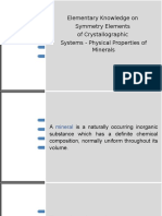 Elementary Knowledge On Symmetry Elements of Crystallographic Systems - Physical Properties of Minerals