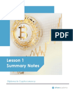 Lesson 1 Notes Cryptocurrency