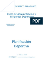 Planificación Deportiva - Lic. Guillermo Castillo