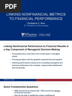 Linking Non Financial Metrics To Financial Performance PDF