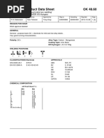 Product Data Sheet OK 48.60: E 'Manual Metal-Arc Welding' ESAB-MÓR KFT Hungary