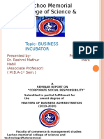 Lachoo Memorial College of Science & Technology: Topic-BUSINESS Incubator