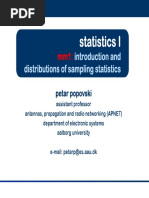 Statistics I: Introduction and Distributions of Sampling Statistics