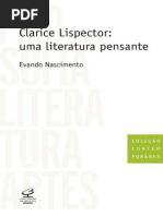 Clarice Lispector Uma Literatura Pensante Evando Nascimento