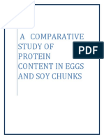 A Comparative Study of Protein Content in Eggs and Soy Chunks