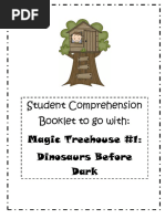 Student Comprehension Booklet To Go With: Magic Treehouse #1: Dinosaurs Before Dark