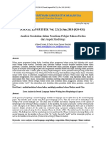 Analisis Kesalahan Dalam Penulisan Pelajar Bahasa Kedua Dari Aspek Morfologi