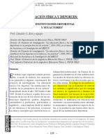 RON Educacion Fisica y Deportes Las Instituciones Deportivas y Sus Actores PDF