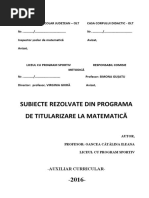 Subiecte Titularizare Matematica