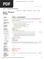 Unit 7 - Physical Design: Week 4 Assignment