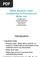 Water Systems: Water Conditioning For Process and Boiler Use