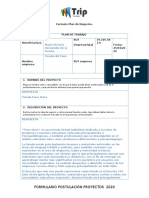 Formato Plan de Trabajo Postulaciones SERCOTEC