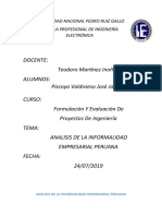 Análisis de La Informalidad Empresarial Peruana