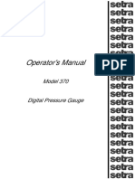 Setra 370 Operator's Manual