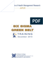 Six Sigma Green Belt Training Handout - IIHMR