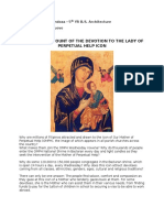 Historical Account of The Devotion To The Lady of Perpetual Help Icon