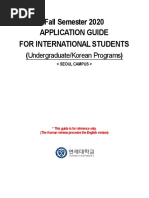 Fall Semester 2020 Application Guide For International Students