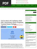 TATA Steel JET Syllabus 2020 PDF - Download Junior Engineer Trainee Exam Pattern