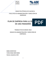 Vícente - Plan de Empresa para La Creación de Una Panadería.