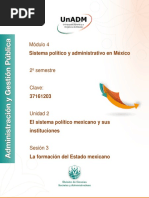 Módulo 4: Sistema Político y Administrativo en México