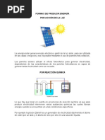 Formas de Producir Energía