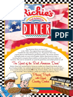 Richie's Diner Lunch Dinner Menu