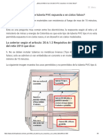 ¿Esta Permitido El Uso de Tubería PVC Expuesta o en Cielos Falsos