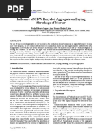 Influence of CDW Recycled Aggregate On Drying Shrinkage of Mortar