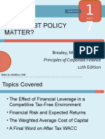 Does Debt Policy Matter?: Principles of Corporate Finance