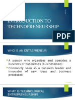 Introduction To Technopreneurship