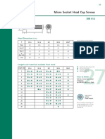 Micro Socket Head Cap Screws: D M1.4 M1.6 M2 M2.5 M2.6