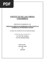 Institute of Law, Nirma University: Written Submision On