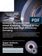 Uniform Structure Vitrified Wheel Enabling "Difficult To Cut" Materials and High Efficiency Grinding