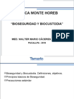 2) Boseguridad y Biocustodia en Salud Ocupacional Clínica Monte Horeb 2019