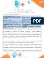 Syllabus Del Curso Gestión de La Calidad en El Proyecto