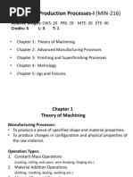 Lectut MIN-216 PDF UNIT 1 Theory of Machining