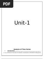 Analysis of Time Series